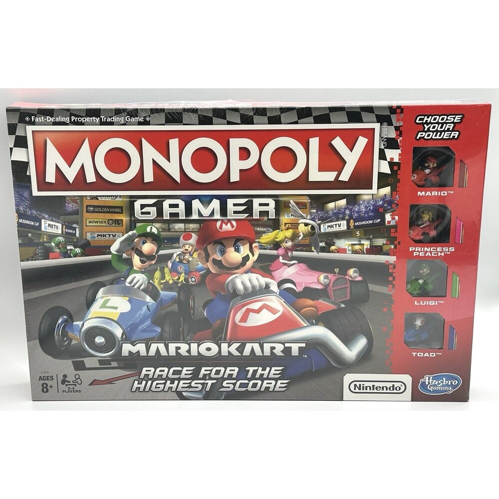 NIB Sealed Monopoly Gamer Mario Kart Nintendo Hasbro E1870 2018 Board Game